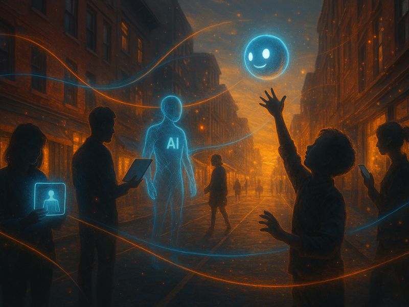 an image showing AI and its influence on people, the new launches in september will have a great impact on how we use ai