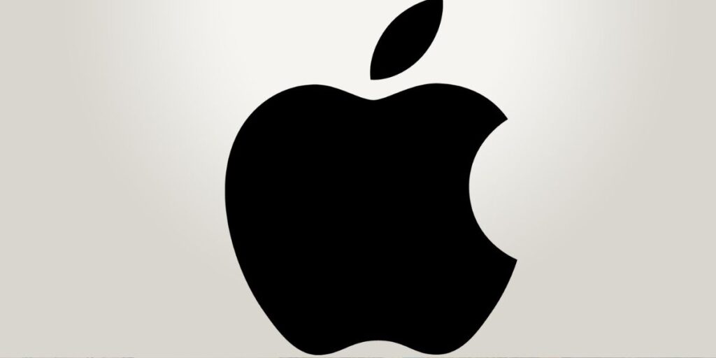 the image shows a black and white apple logo. Ahead of the iphone 17 pro max launch.