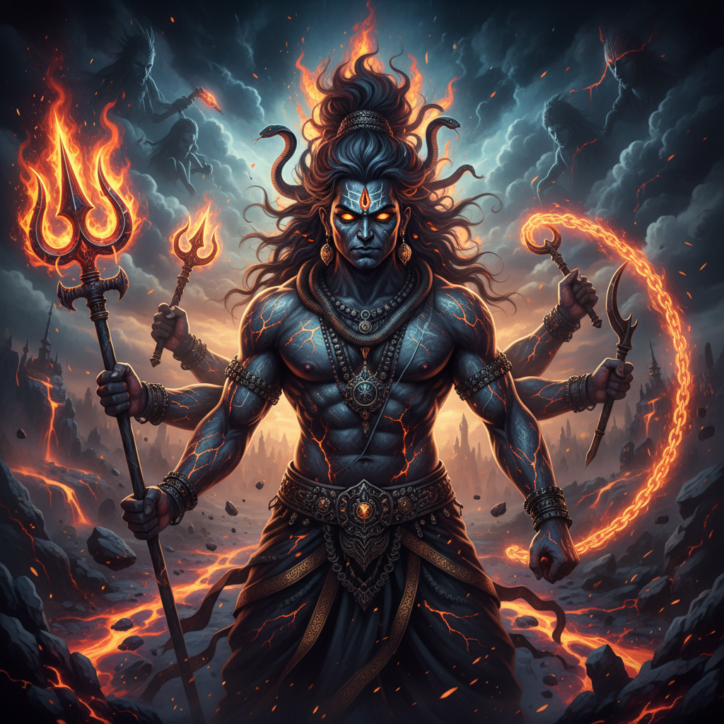 lord bhairav, he is a fierce form of lord shiva, and acts very fast