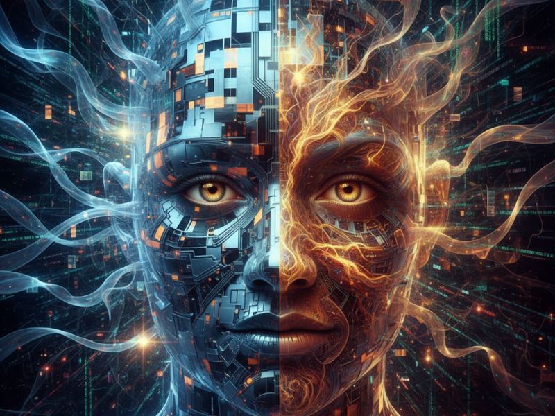Human face fused with circuit designs—capturing the emotional and technological fusion driving the best AI tools this week."