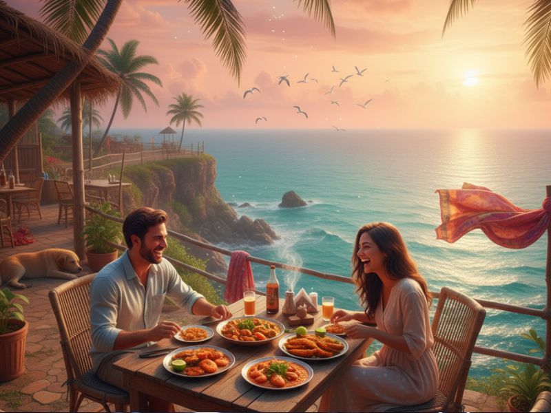 Romantic sunset dinner near Jaisalmer’s golden dunes—perfect for November travel destinations India.