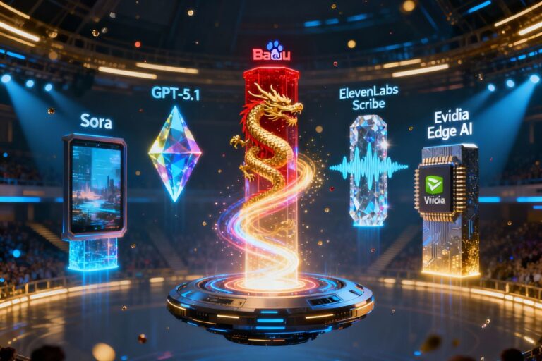 Swirling energy column with futuristic labels like GPT-5.1—capturing the evolution of intelligent platforms in the future of tech."