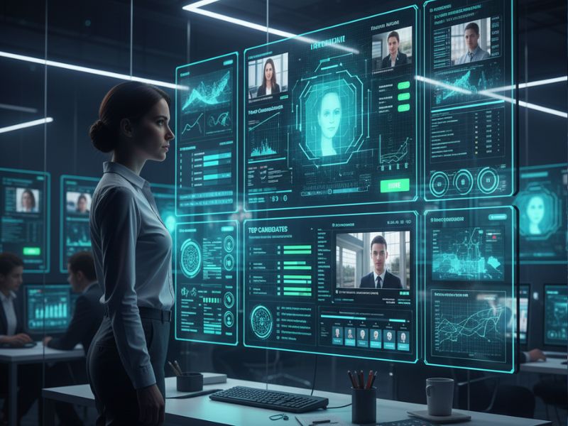 inematic dashboard interface analyzing a live sales call, with glowing waveforms, sentiment bars, and keyword highlights. Captures the power of an AI sales assistant delivering real-time insights and predictive indicators in a sleek workspace.